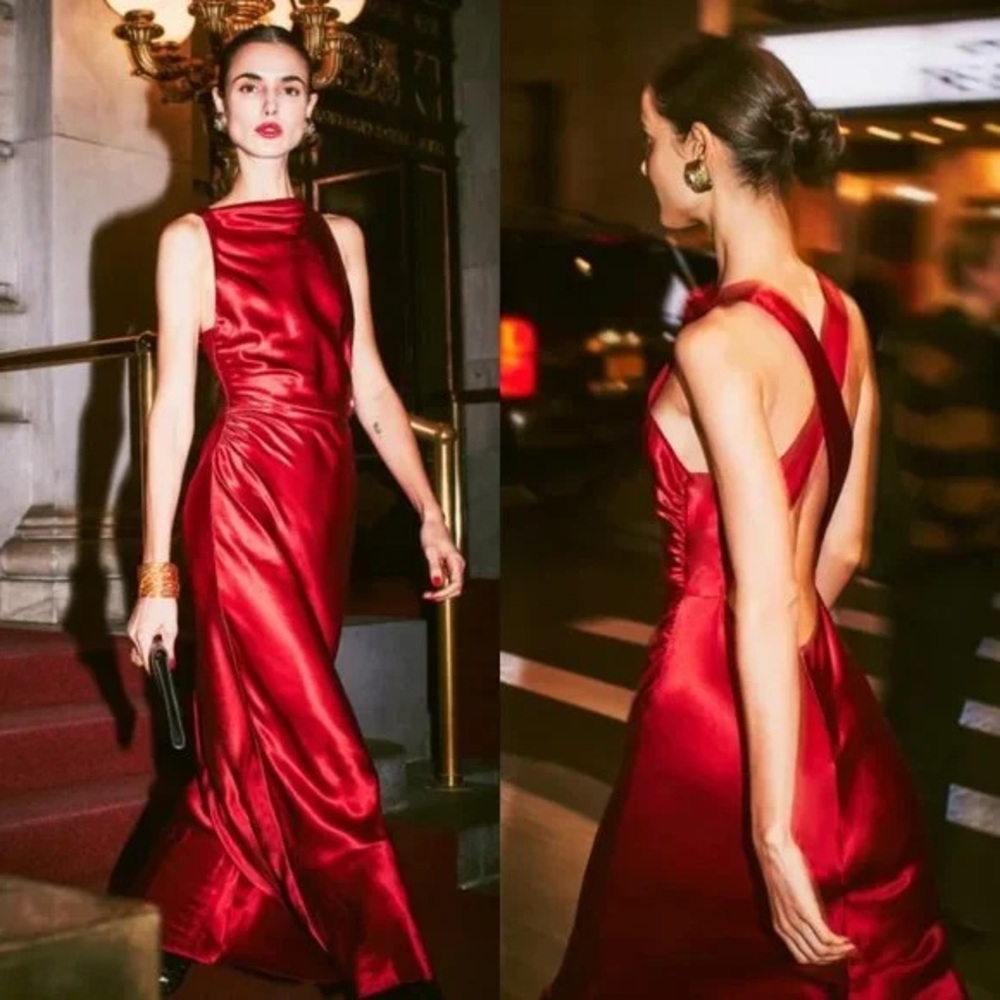 Reformation Casette Silk Dress